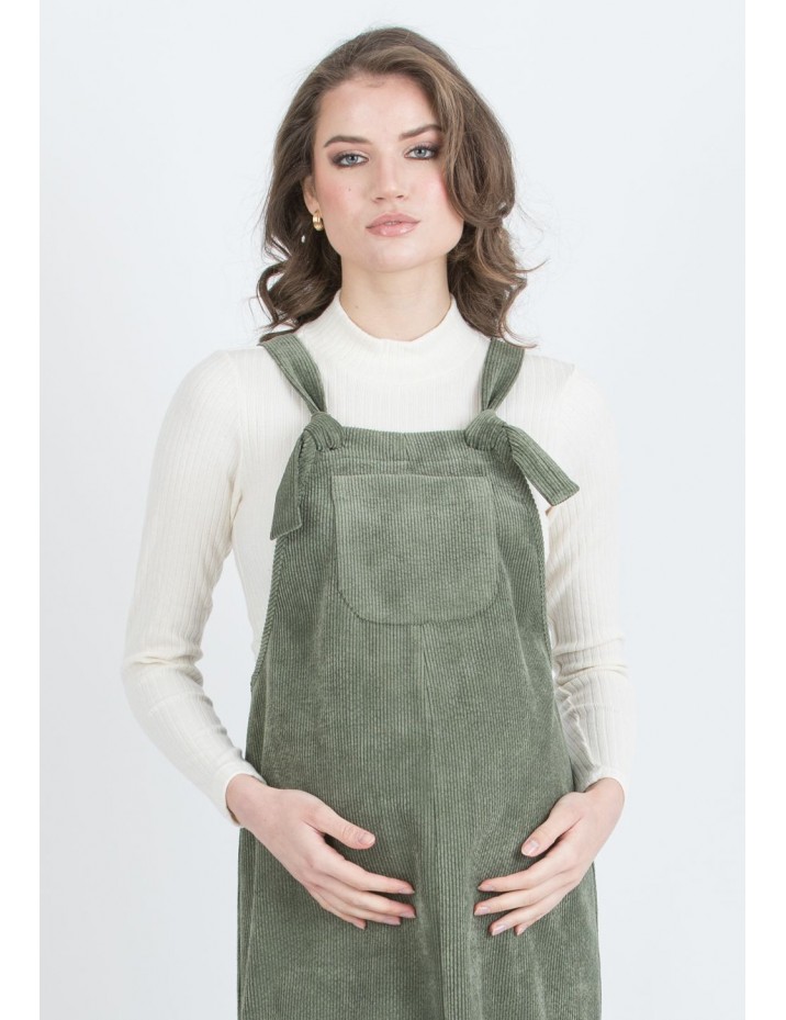 Vestido Peto Premamá Pana Verde