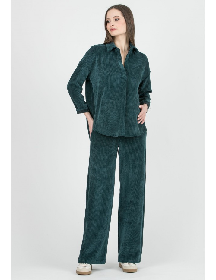 Camisa Premamá Pana Verde Oversize