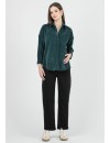Camisa Premamá Pana Verde Oversize