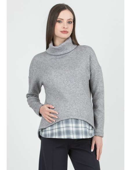 Jersey Premamá y Lactancia Combi gris