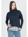 Jersey Premamá y Lactancia Combi Azul