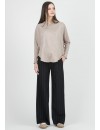 Pantalón Premamá Palazzo Rayas Azul/Camel
