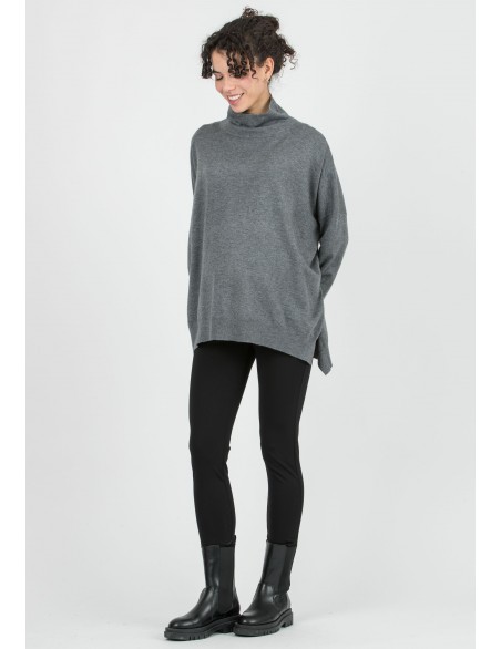 Jersey Premama Over con Botones Gris