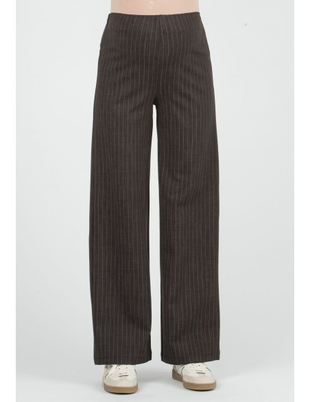 Pantalón Premamá Palazzo Rayas Marrón