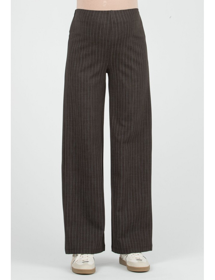 Pantalón Premamá Palazzo Rayas Marrón