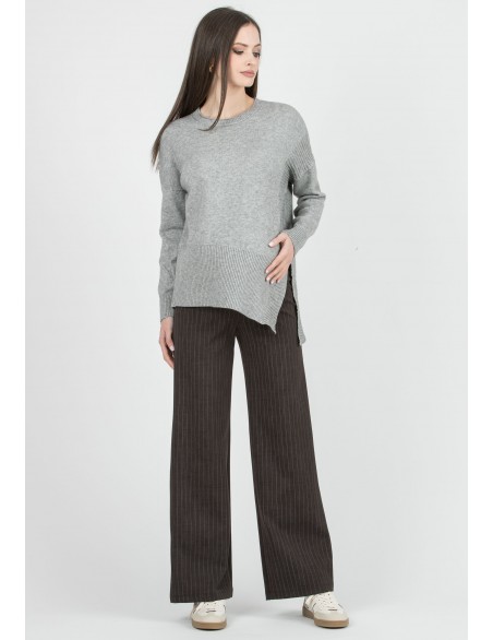 Pantalón Premamá Palazzo Rayas Marrón