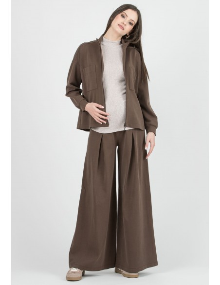Pantalón Premamá Marrón Cupro Maxi Pinza