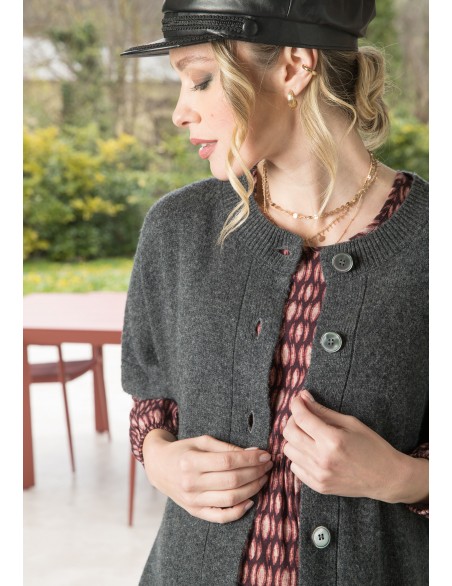 Capa Premamá y Lactancia con Cuello Gris