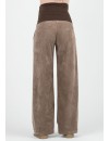 Pantalón Premamá Pana Marrón Corte Ancho