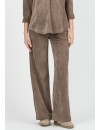 Pantalón Premamá Pana Marrón Corte Ancho