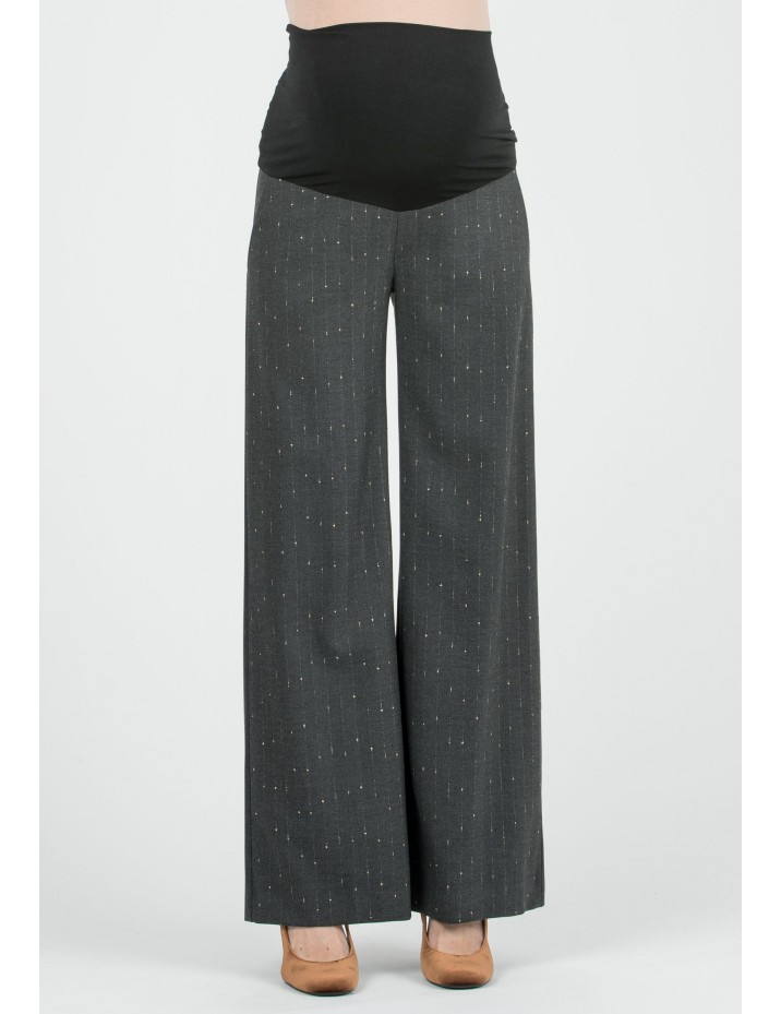 Pantalón Premamá Palazzo Gris Lurex