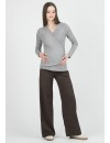 Pantalón Premamá Palazzo Marrón Raya
