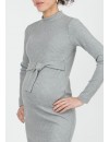 Vestido Premamá Canalé Cinturón Gris