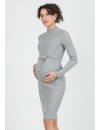 Vestido Premamá Canalé Cinturón Gris