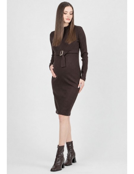Vestido Premamá Canalé Cinturón Marrón
