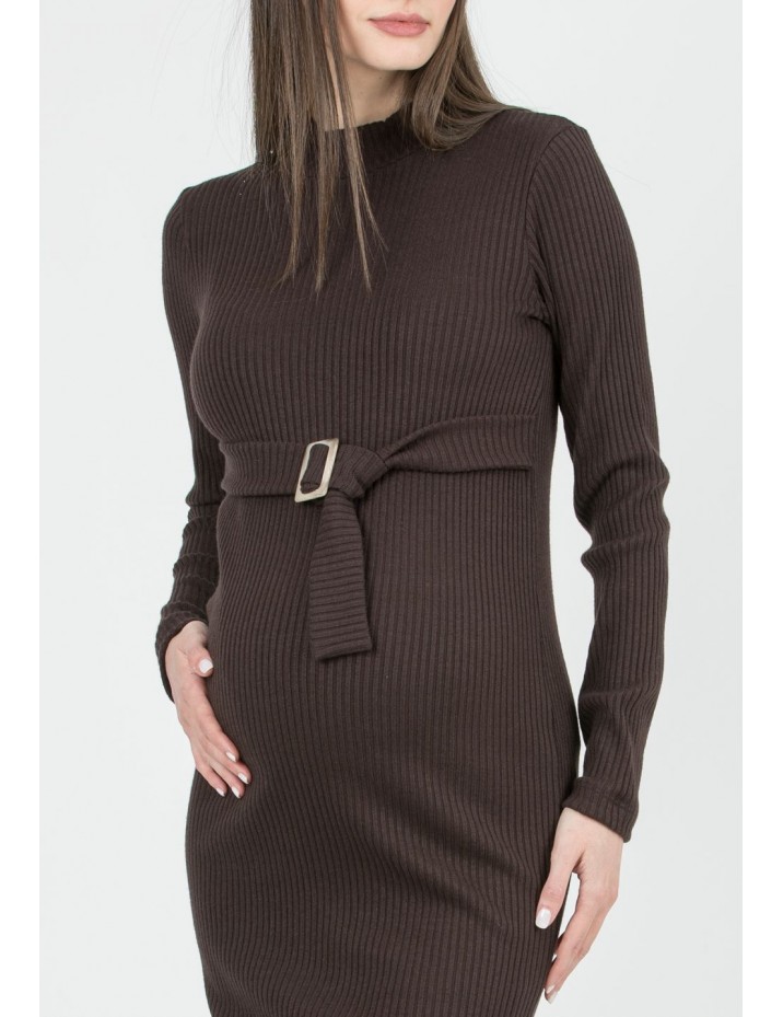 Vestido Premamá Canalé Cinturón Marrón