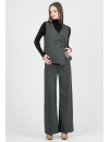 Blusa Cruzada Premamá y Lactancia Gris