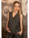 Blusa Cruzada Premamá y Lactancia Gris
